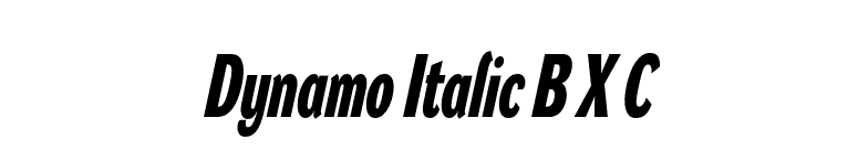 Dynamo Italic B X C font preview