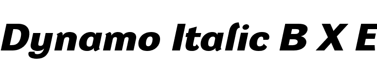 Dynamo Italic B X E font preview