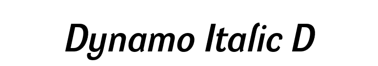 Dynamo Italic D font preview