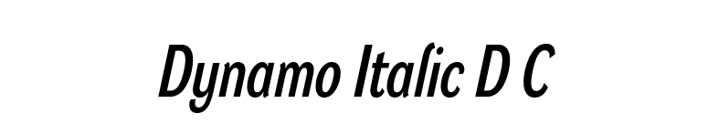 Dynamo Italic D C font preview