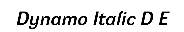 Dynamo Italic D E font preview