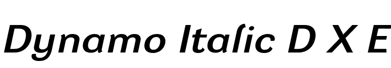 Dynamo Italic D X E font preview