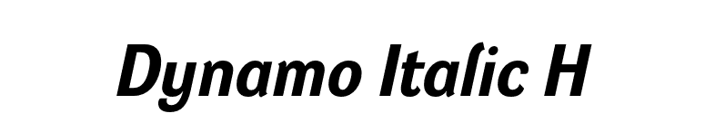 Dynamo Italic H font preview