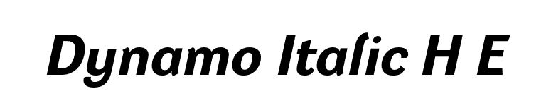 Dynamo Italic H E font preview