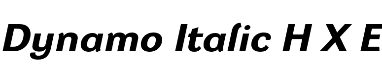 Dynamo Italic H X E font preview