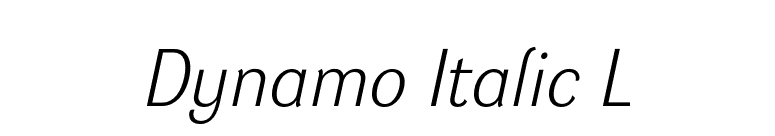 Dynamo Italic L font preview