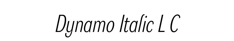 Dynamo Italic L C font preview