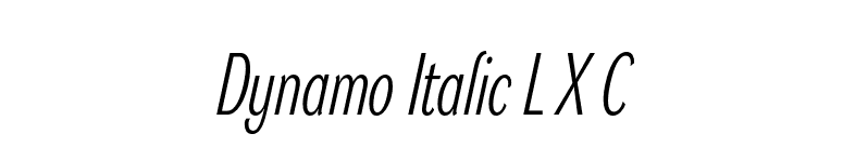 Dynamo Italic L X C font preview