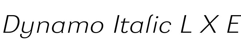 Dynamo Italic L X E font preview