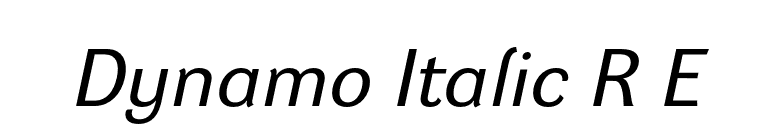 Dynamo Italic R E font preview