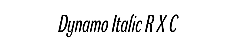 Dynamo Italic R X C font preview