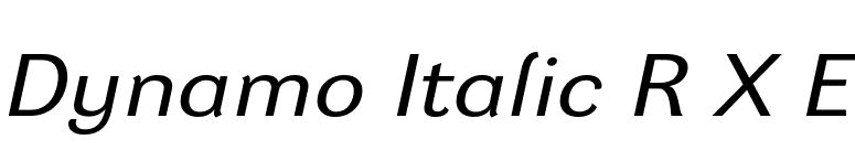 Dynamo Italic R X E font preview