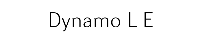 Dynamo L E font preview