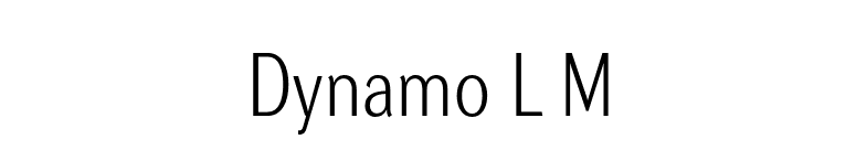 Dynamo L M font preview