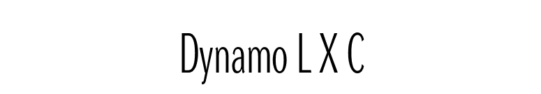Dynamo L X C font preview