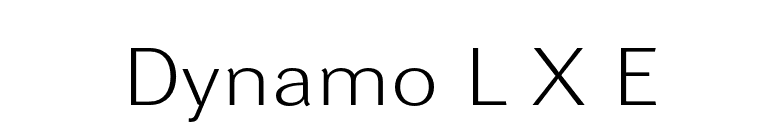 Dynamo L X E font preview