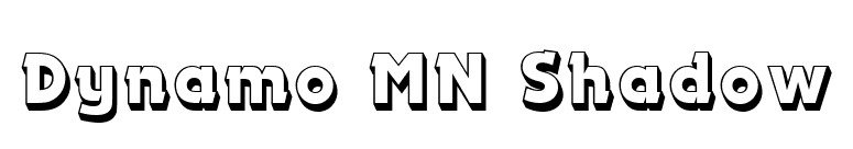Dynamo MN Shadow font preview