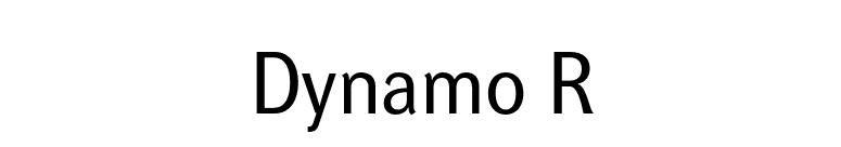 Dynamo R font preview