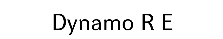 Dynamo R E font preview