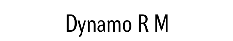 Dynamo R M font preview