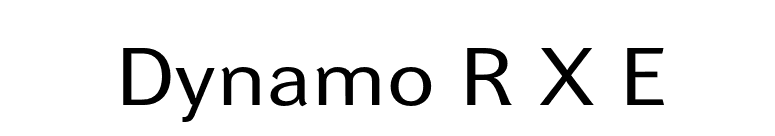 Dynamo R X E font preview