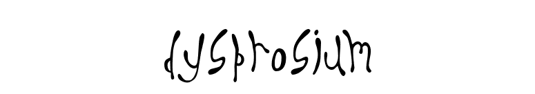 Dysprosium font preview