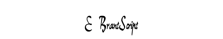 E BrantScript font preview