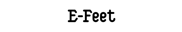 E-Feet font preview