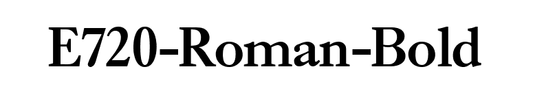 E720-Roman-Bold font preview