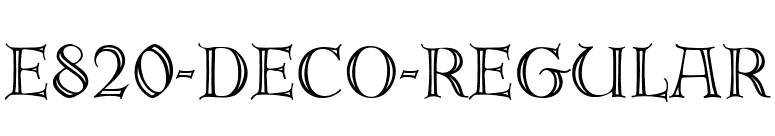 E820-Deco-Regular font preview