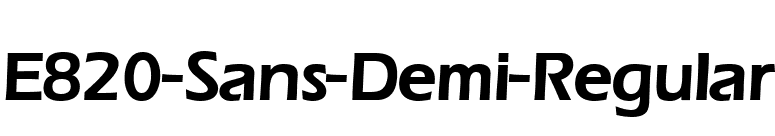 E820-Sans-Demi-Regular font preview