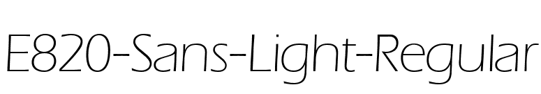 E820-Sans-Light-Regular font preview
