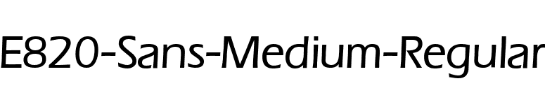 E820-Sans-Medium-Regular font preview