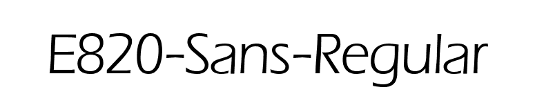 E820-Sans-Regular font preview