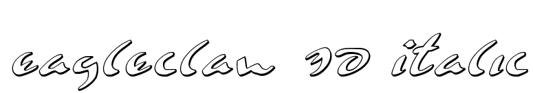 Eagleclaw 3D Italic font preview