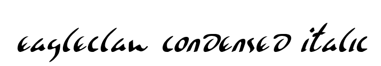 Eagleclaw Condensed Italic font preview