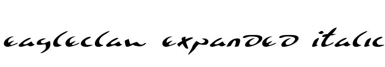 Eagleclaw Expanded Italic font preview
