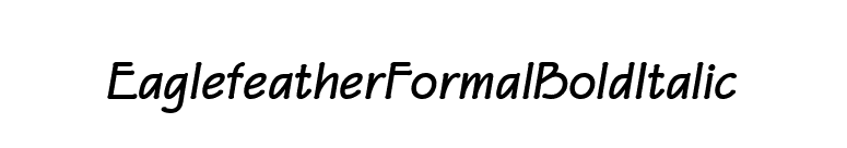 EaglefeatherFormalBoldItalic font preview
