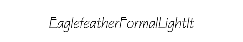 EaglefeatherFormalLightIt font preview