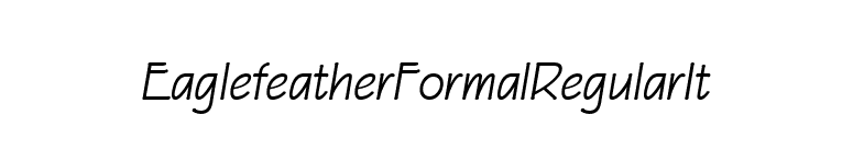 EaglefeatherFormalRegularIt font preview