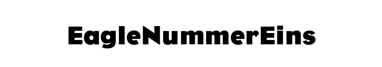 EagleNummerEins font preview
