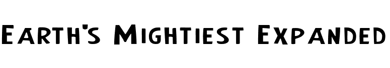 Earth's Mightiest Expanded font preview