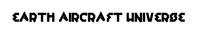 earth aircraft universe font preview