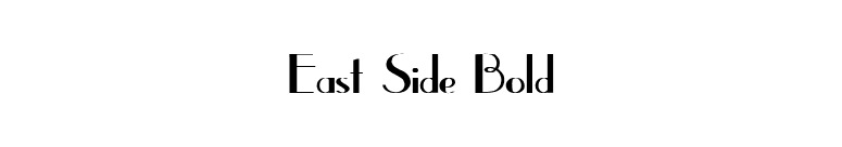 East Side Bold font preview