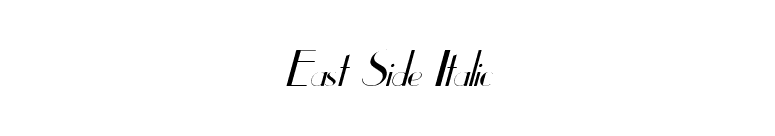 East Side Italic font preview