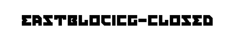 EastBlocICG-Closed font preview