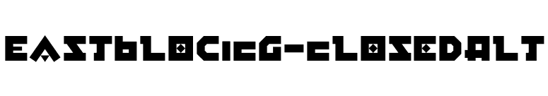 EastBlocICG-ClosedAlt font preview