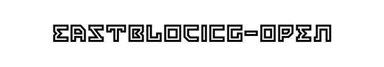 EastBlocICG-Open font preview