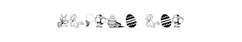 Easter art font preview