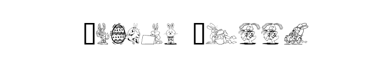 Easter Hoppy font preview